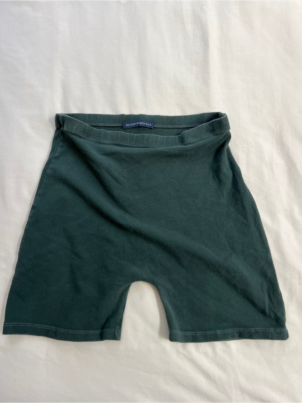 Women’s Dark Green Stretch Biker Shorts